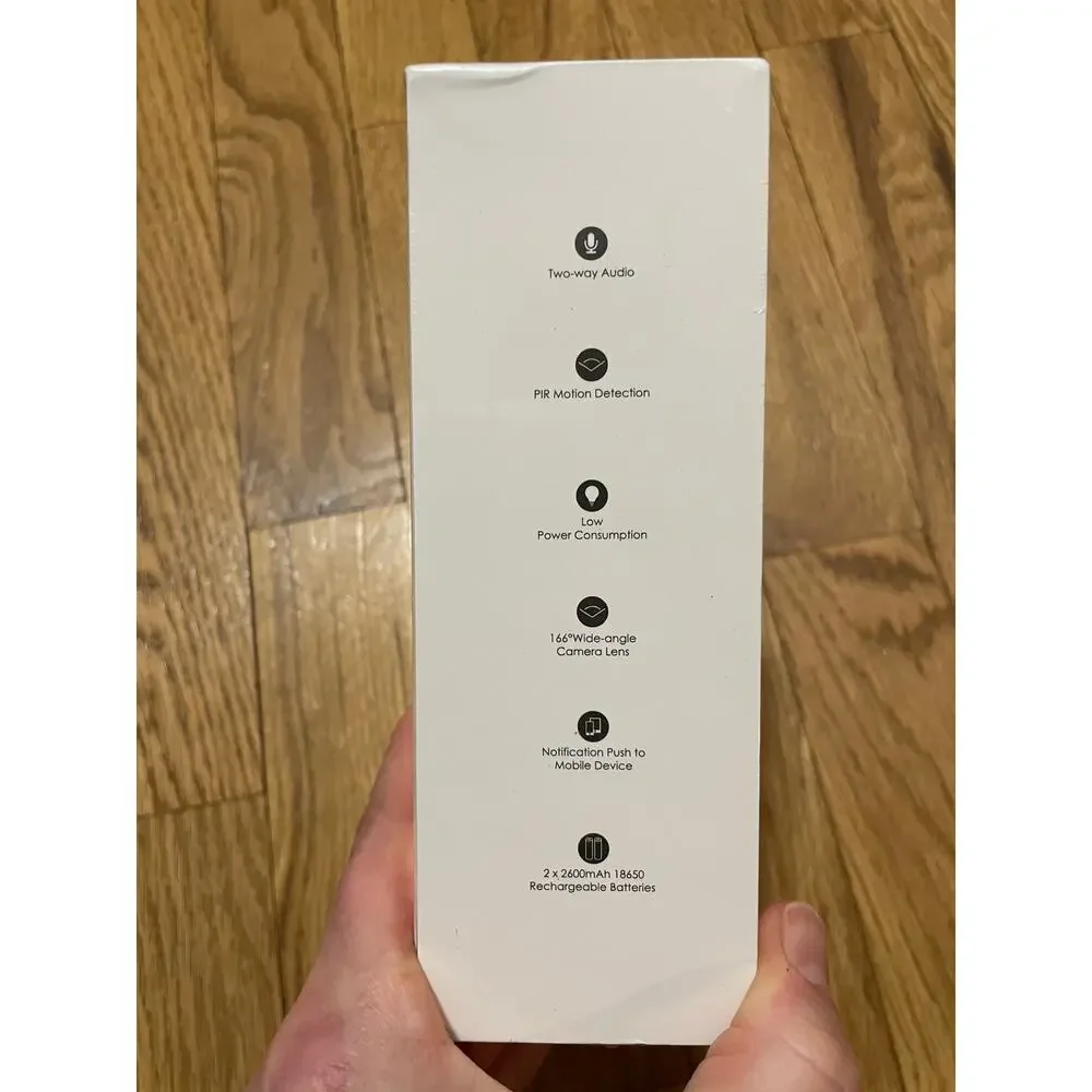 NAIKIN Wireless Video Doorbell‎ Camera Indoor Chime HD 1080p WiFi Two Way Audio